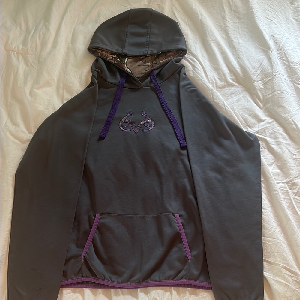 Realtree Gray and Purple Hoodie